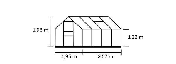 Tuinkas Popular 86 aluminium 3 mm tuindersglas