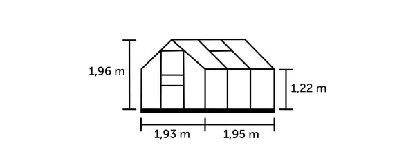 Tuinkas Popular 66 aluminium 3 mm veiligheidsglas