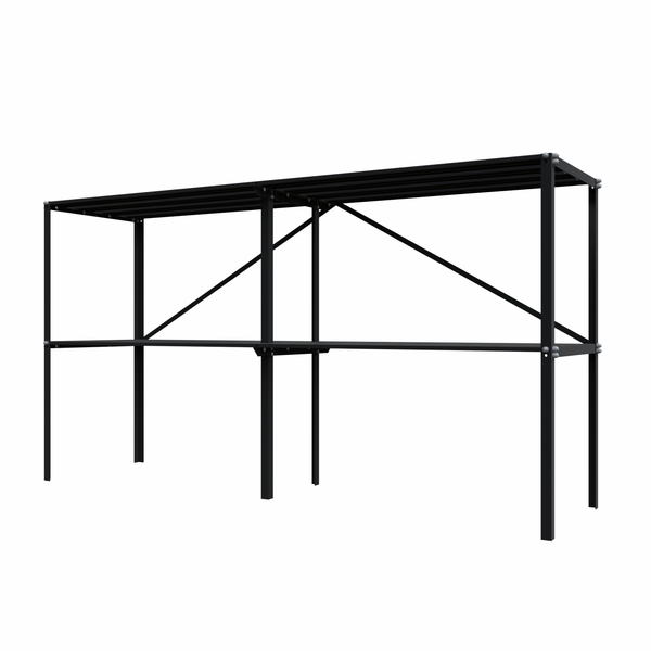 Royal Kweektafel vrijstaand zwart 90x165x45 cm