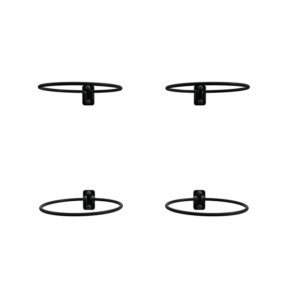 Pothouder – zwart – set 4