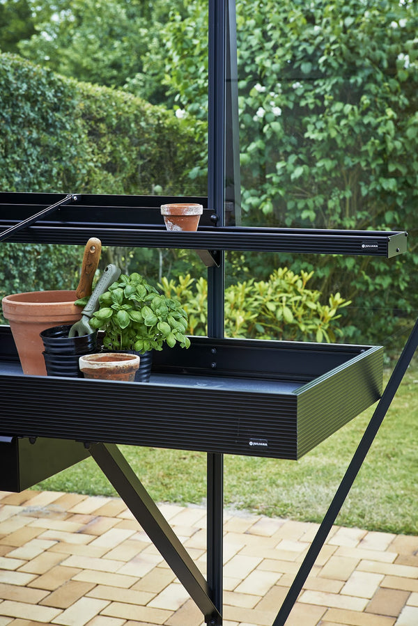 Kweektafel 213 x 52 cm lade zwart