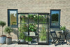 Muurkas Qube Lean-to 26 zwart 3 mm veiligheidsglas