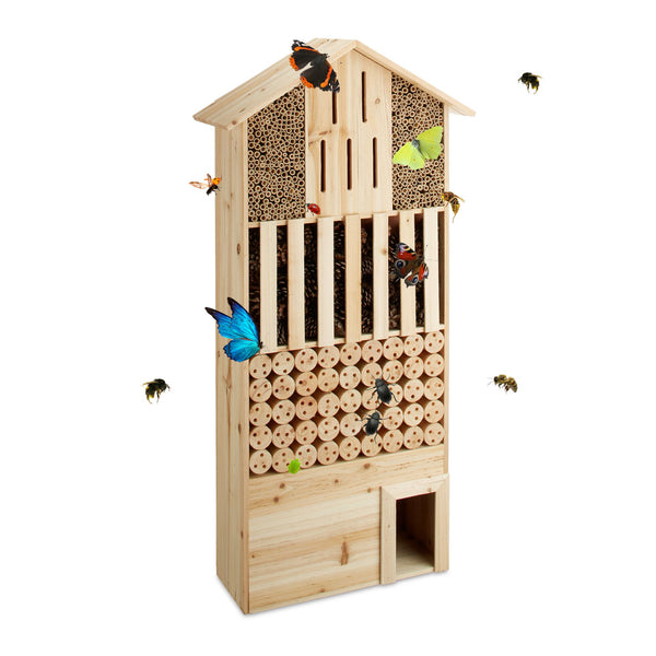Insektenhotel Natur XXL mit Igelhaus