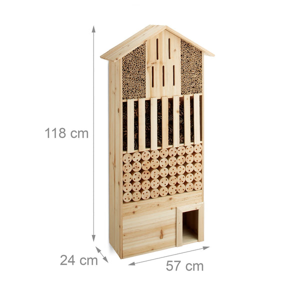 Insektenhotel Natur XXL mit Igelhaus