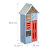 Insectenhotel blauw met metalen dak