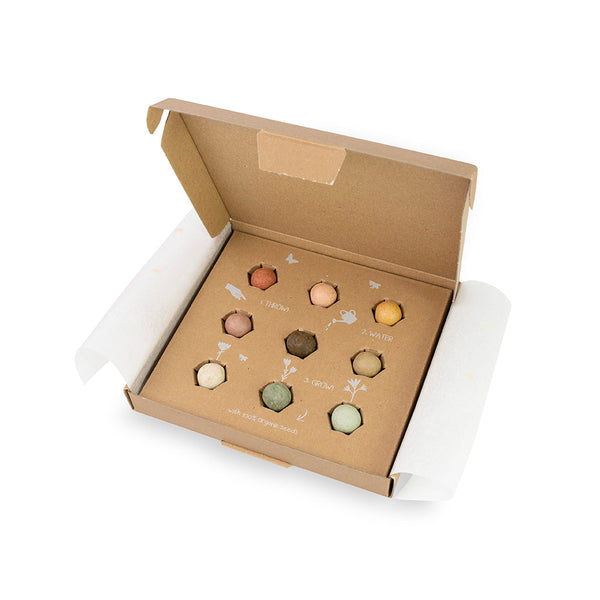 Gift Box Medium met 9 zaadbommetjes - Dank je wel