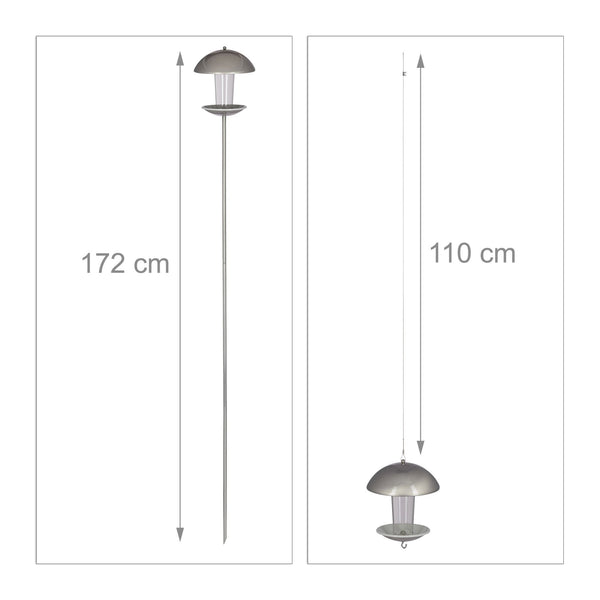 Bird feeder with pole