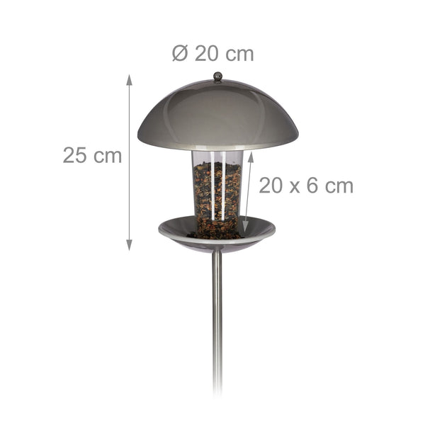 Bird feeder with pole