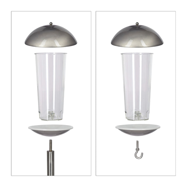 Bird feeder with pole