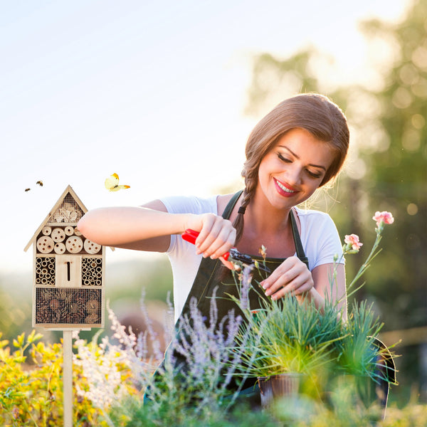 Insect hotel on stand