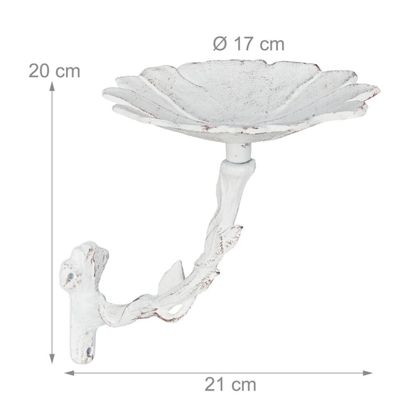 Birdbath cast iron flower
