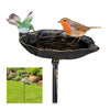 Cast iron bird bath on pole