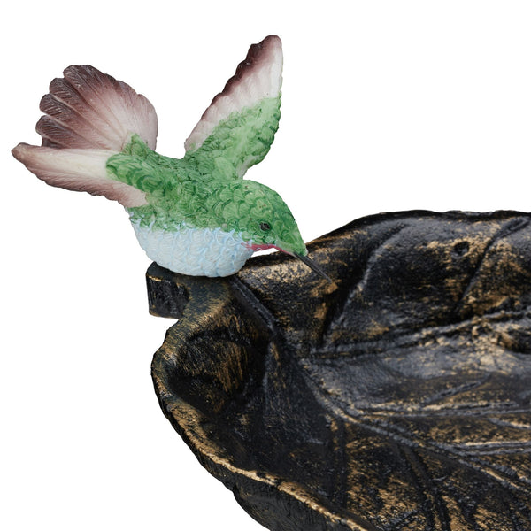 Cast iron bird bath on pole