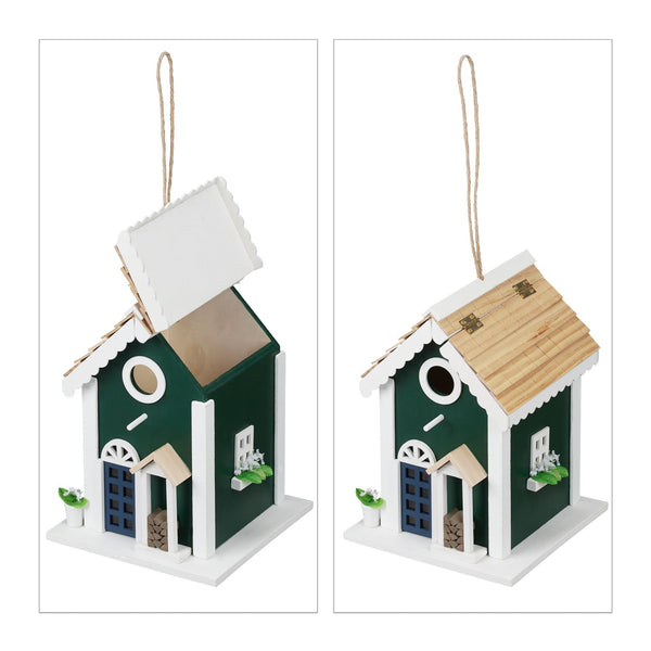 Decoratief Vogelhuisje Landhuis Hout | Relaxdays