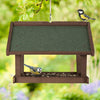 Brown hanging bird feeder wall