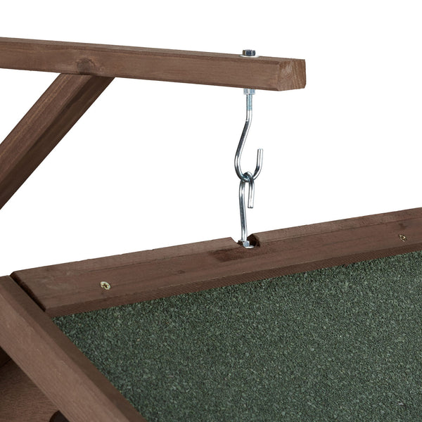 Brown hanging bird feeder wall