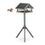 Grey bird feeder on stand