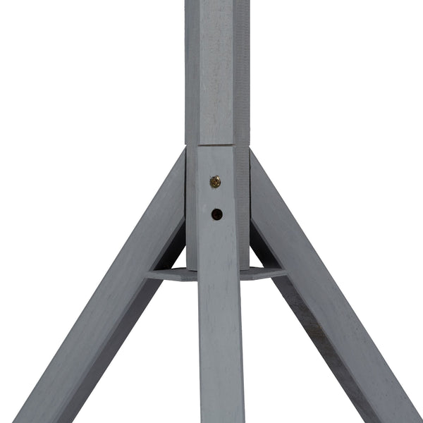 Grey bird feeder on stand