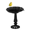 Birdbath on cast iron base