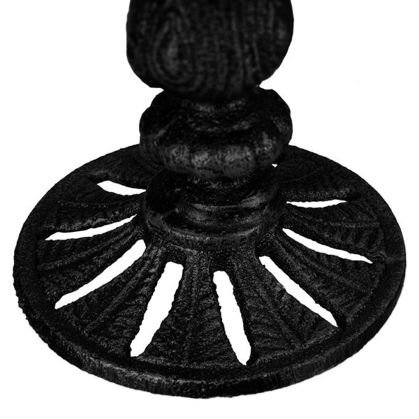 Birdbath on cast iron base