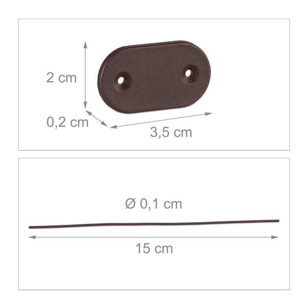 Bevestigingsset zichtbreeknet 52-delig bruin