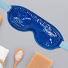 Gel oogmasker in gebruik