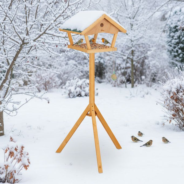 Vogelvoederhuisje op paal 137 cm