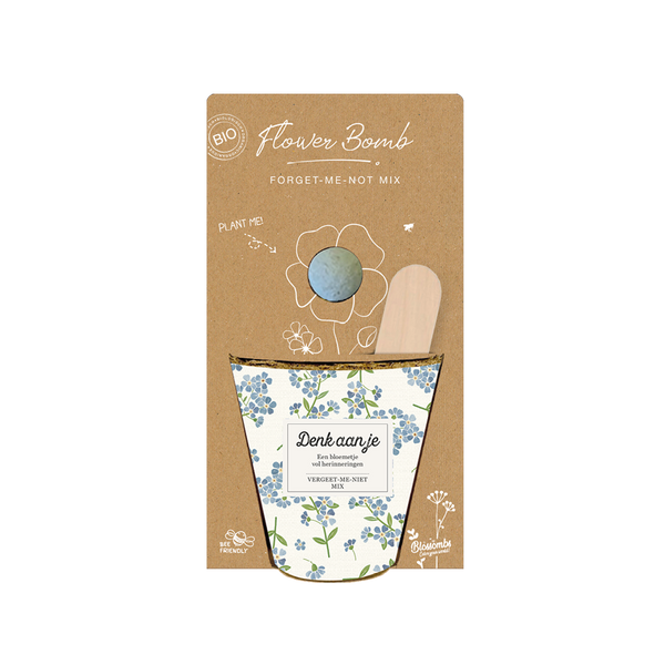 Grow Kit "Denk aan je" met Vergeet-me-niet Mix Zaadbommetje