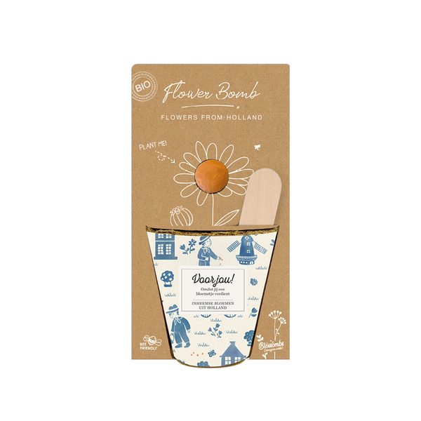 Grow kit "Voor jou!" met Hollandse Mix Zaadbommetje