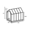 Tuinkas Kate III groengrijs 3 mm veiligheidsglas
