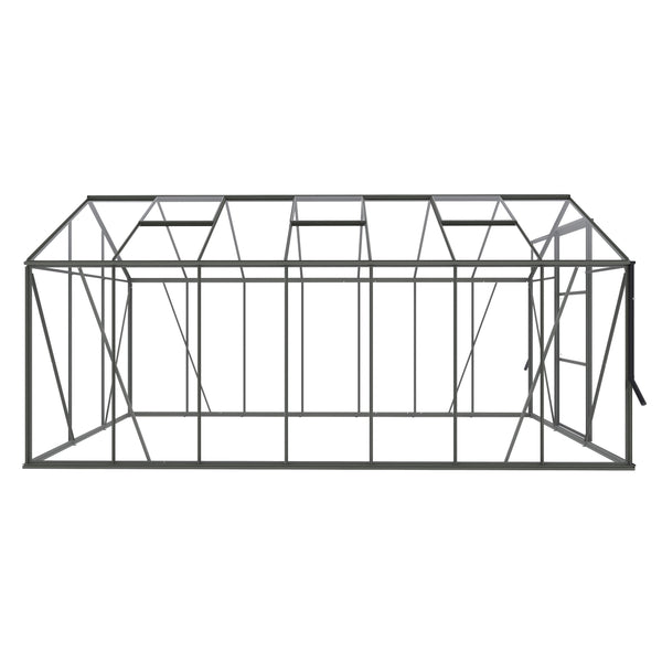 Tuinkas Kate V groengrijs 3 mm veiligheidsglas