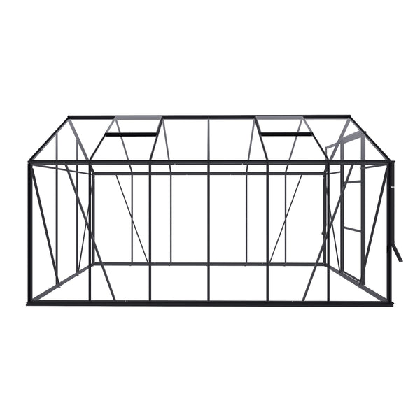 Tuinkas Kate IV zwart 3 mm veiligheidsglas