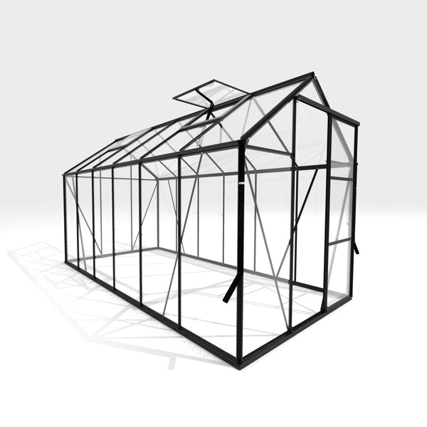 Tuinkas Kate IV zwart 3 mm veiligheidsglas