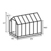 Tuinkas Kate IV zwart 3 mm veiligheidsglas