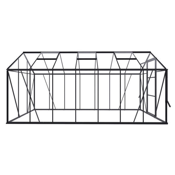 Tuinkas Kate V zwart 3 mm veiligheidsglas