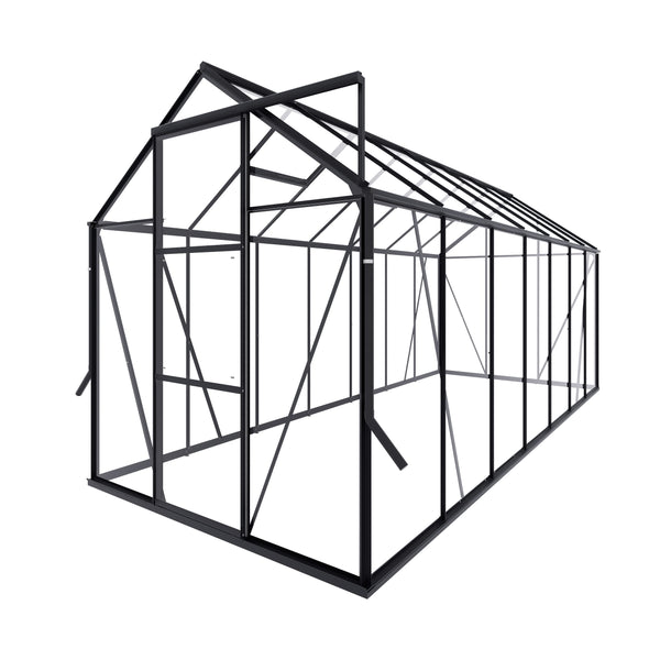 Tuinkas Kate V zwart 3 mm veiligheidsglas