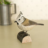 Holzgeschnitzte Vogelfigur Haubenmeise – DecoBird | Wildlife Garden