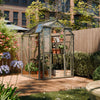 Royal Well Tuinkas Anne I – kleur ‘Groengrijs RAL7009’ met 3mm veiligheidsglas (inclusief fundament)
