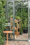 Royal Well Tuinkas Anne I – kleur ‘Groengrijs RAL7009’ met 3mm veiligheidsglas (inclusief fundament)