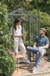 Royal Well Tuinkas Anne I – kleur ‘Groengrijs RAL7009’ met 3mm veiligheidsglas (inclusief fundament)