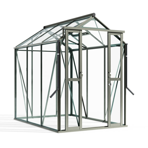 Royal Well Tuinkas Anne II – kleur ‘Groengrijs RAL7009’ met 3mm veiligheidsglas (inclusief fundament)