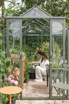 Royal Well Tuinkas Anne II – kleur ‘Groengrijs RAL7009’ met 3mm veiligheidsglas (inclusief fundament)