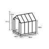 Royal Well Tuinkas Anne III – kleur ‘Groengrijs RAL7009’ met 3mm veiligheidsglas (inclusief fundament)