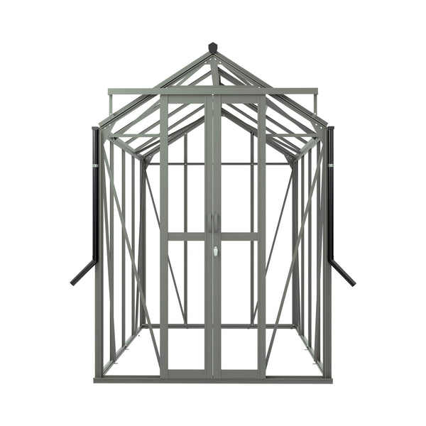 Royal Well Tuinkas Anne III – kleur ‘Groengrijs RAL7009’ met 3mm veiligheidsglas (inclusief fundament)