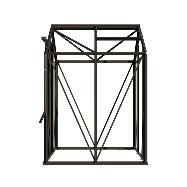 Royal Well Tuinkas Anne I – kleur ‘Zwart RAL 9005’ met 3mm veiligheidsglas (inclusief fundament)