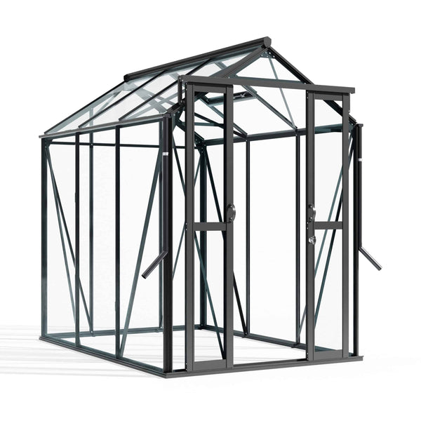 Royal Well Tuinkas Anne II – kleur ‘Zwart RAL 9005’ met 3mm veiligheidsglas (inclusief fundament)