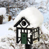 Multiholk Korsvirke Svart Plus Vogelhaus/Futterstation