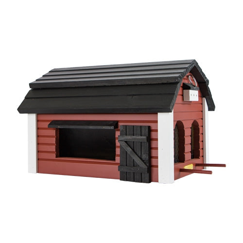 Foderlada red barn bird feeder