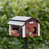 Foderlada red barn bird feeder
