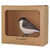 Holzvogel-Figur Sumpfmeise - handgeschnitzter dekorativer Gartenvogel | DecoBird